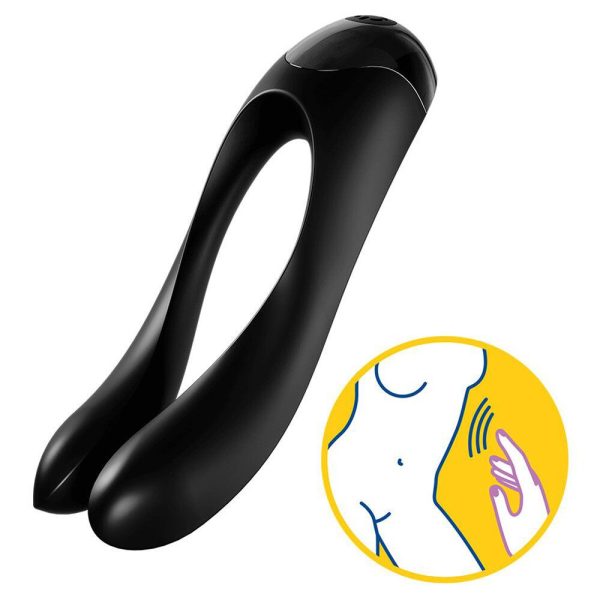 Satisfyer Candy Cane Finger Vibrator Black - Image 2