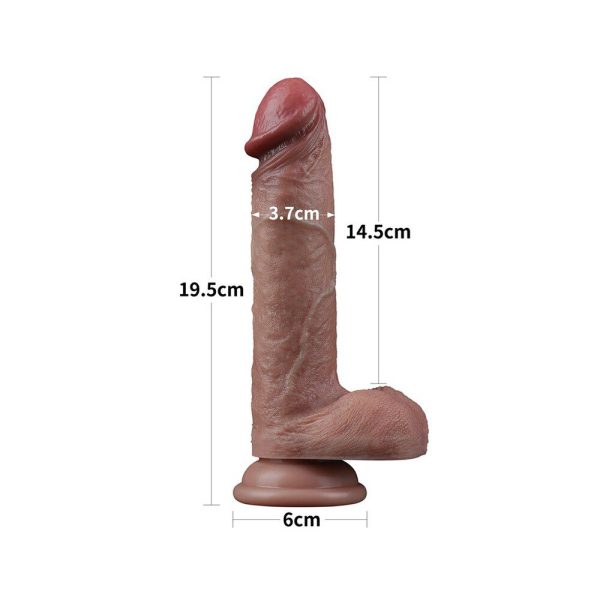 Lovetoy Dual Layered Silicone Dildo 7.5 Inches - Image 4
