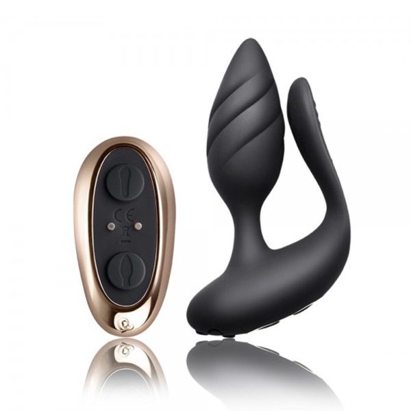 Rocks Off Cocktail Remote Control Couples Vibe Black - Image 2