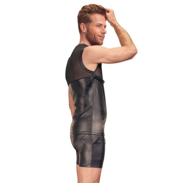 NEK Matte Look Shirt With Chest Harness Black - Image 3