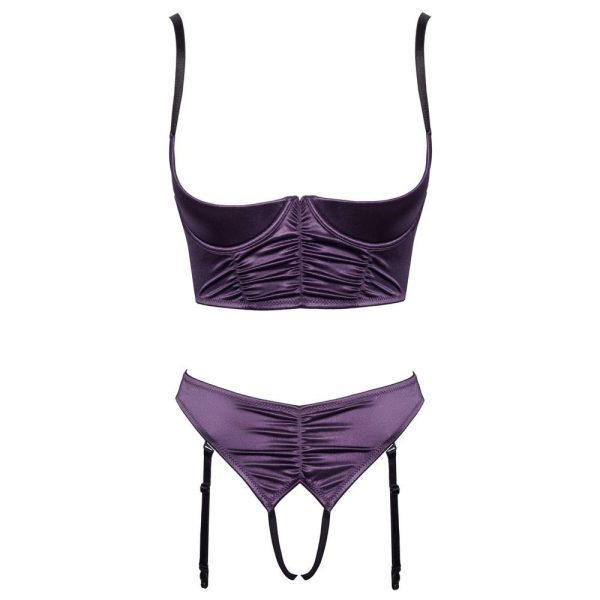 Cottelli Satin Quarter Cup Bra Set - Image 3