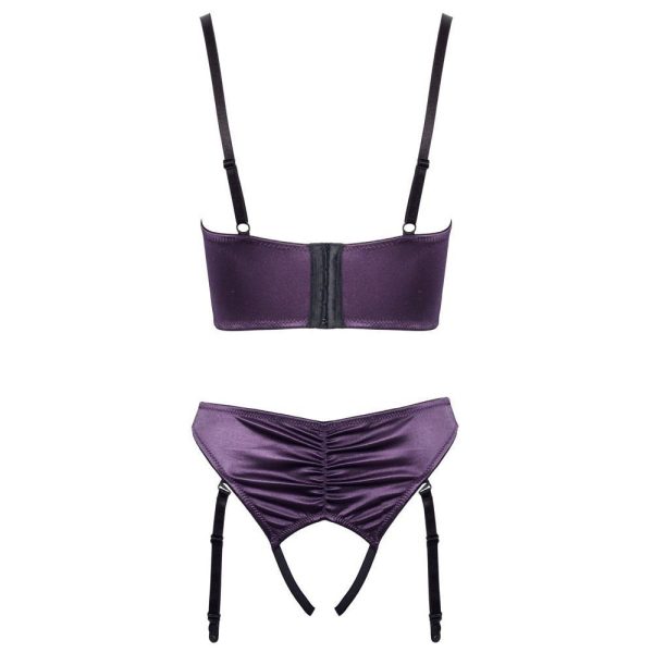 Cottelli Satin Quarter Cup Bra Set - Image 4