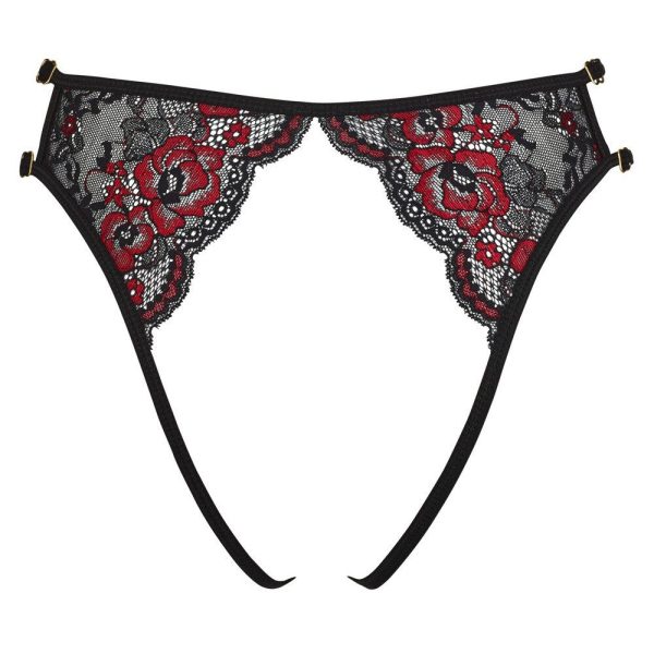 Cottelli Adjustable Lacey Crotchless Brief - Image 2