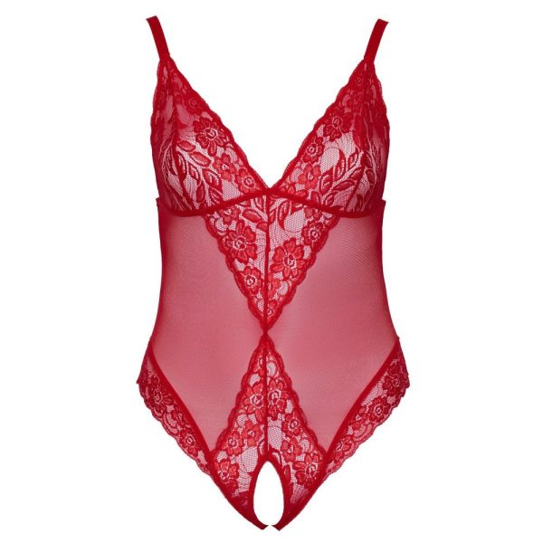 Cottelli Curves Crotchless Body Red - Image 4