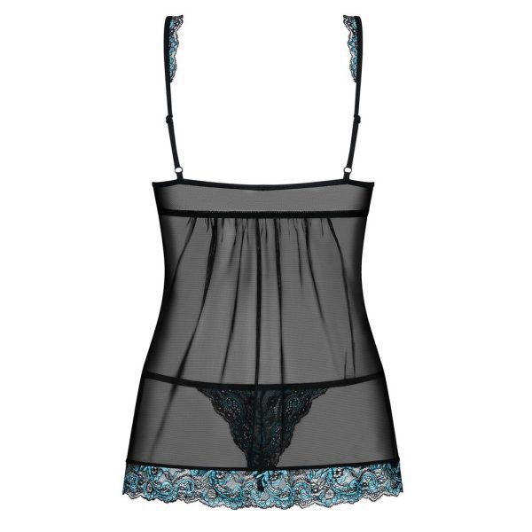 Obsessive Open Front Babydoll And String Black - Image 3