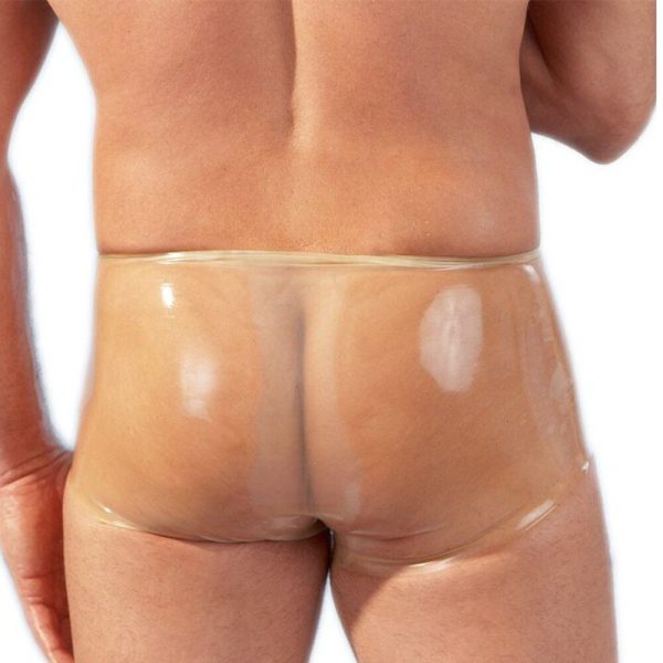 Latex Boxers With Penis Sleeve Clear - Image 2