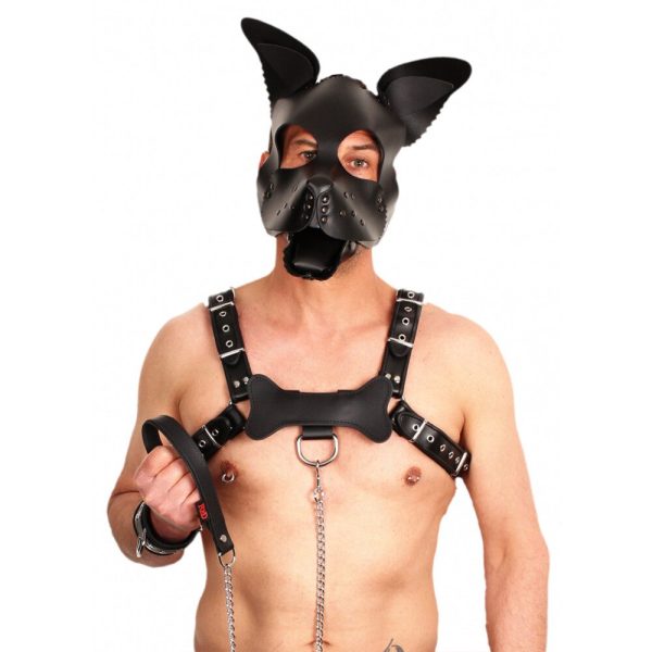 Red Leather Puppy Dog Mask - Image 2