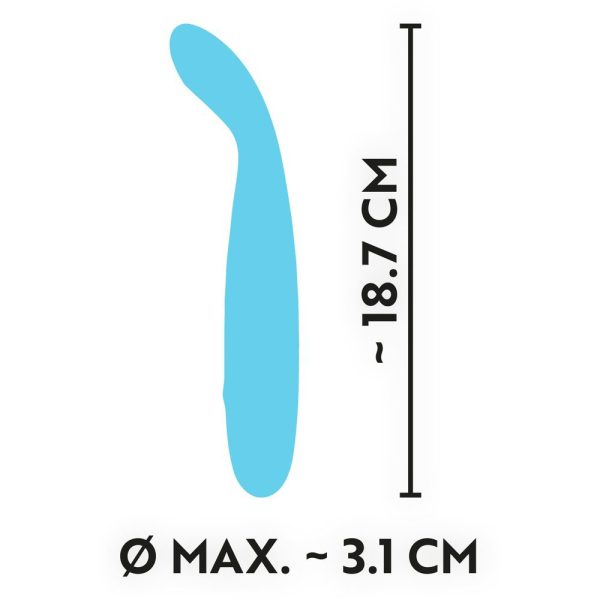 Cuties Silk Touch Rechargeable Mini Vibrator Blue - Image 4