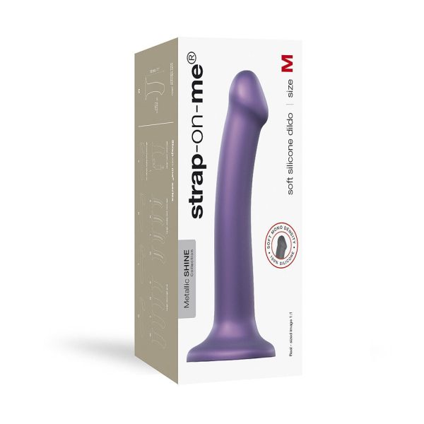 Strap On Me Mono Density Metalic Shine Dildo Medium Purple - Image 3