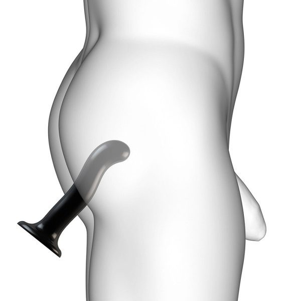 Strap On Me Prostate and G Spot Curved Dildo Medium Black - Image 3