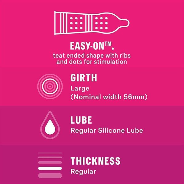 Durex Pleasure Me Ribbed And Dotted Condoms 12 Pack - Image 4