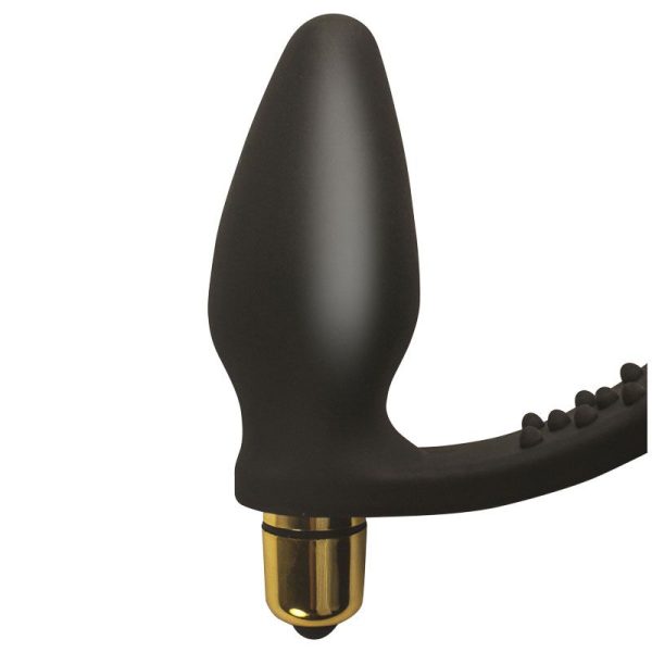 Rocks Off 7 Speed ROZen Cockring And Anal Plug Black - Image 2