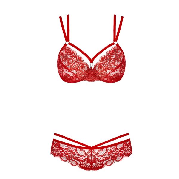Red Lace Bra And GString - Image 3