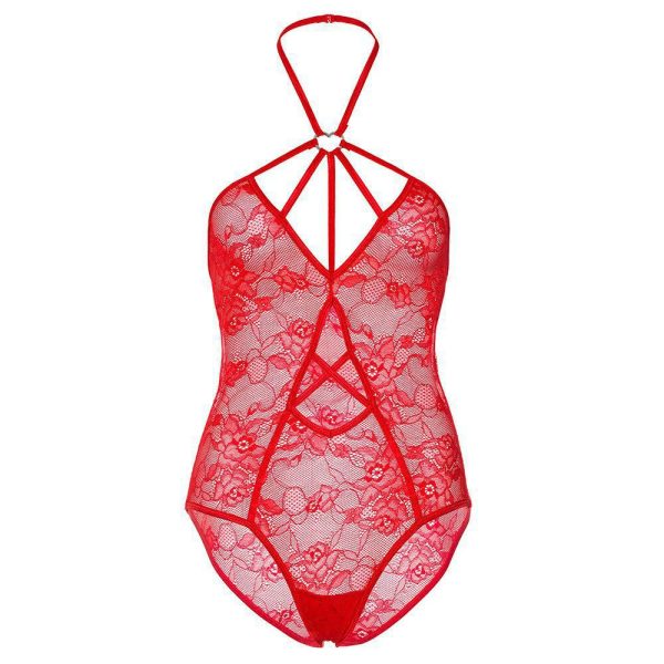 Leg Avenue Teddy with Keyhole Red - Image 4