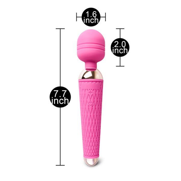 10 Speed Rechargeable Magic Wand Pink - Image 4
