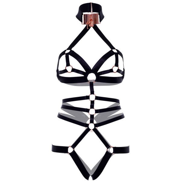 KINK Satin Elastic Crotchless Teddy - Image 4