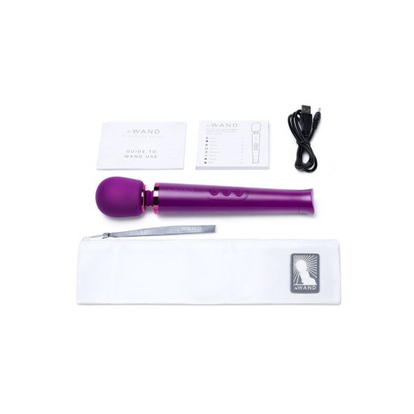 Le Wand Petite Rechargeable Vibrating Massager Dark Cherry - Image 4