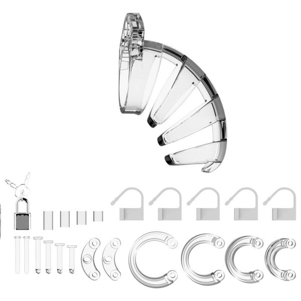 Man Cage 02 Male 3.5 Inch Clear Chastity Cage - Image 2