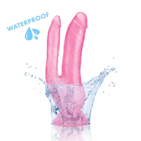Me You Us Ultra Cock Double Dildo 8 Inch Pink - Image 4