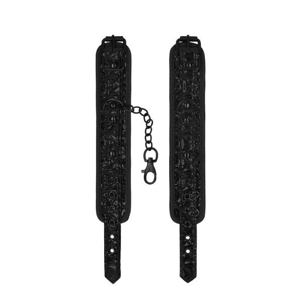 Ouch Luxury Black Hand Cuffs - Image 2