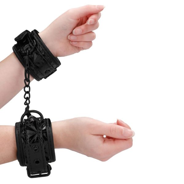 Ouch Luxury Black Hand Cuffs - Image 3