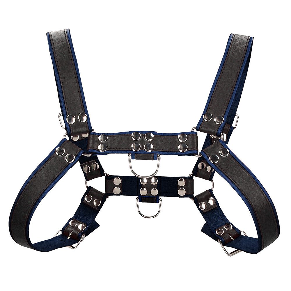 Ouch Chest Bulldog Harness Blue