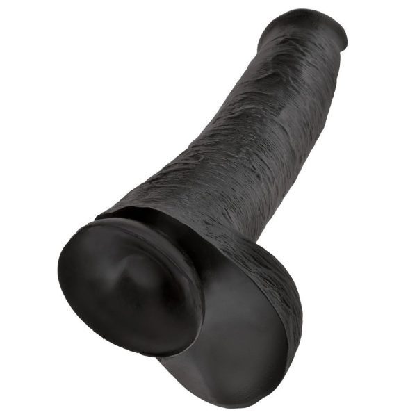 King Cock 15 Inch Cock with Balls Black - Image 3