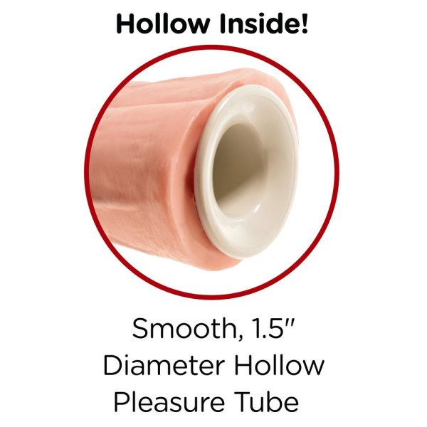 King Cock 11 Inch Flesh Two Cocks One Hole Hollow StrapOn - Image 2
