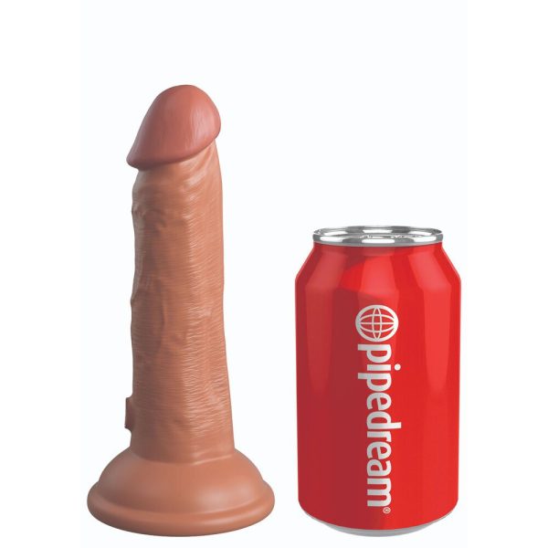 6 Inch Dual Density Vibrating Cock Flesh Pink