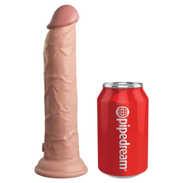 9 Inch Dual Density Vibrating Cock Flesh Pink