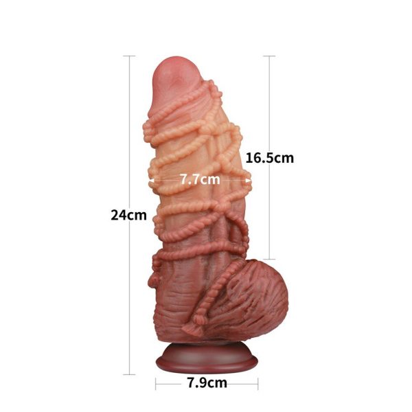 Lovetoy Extreme Dildo With Rope Pattern - Image 3