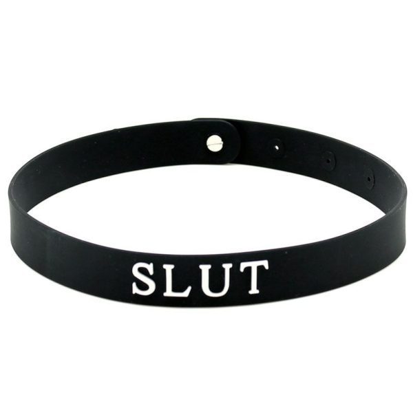 Black Silicone Slut Collar - Image 2