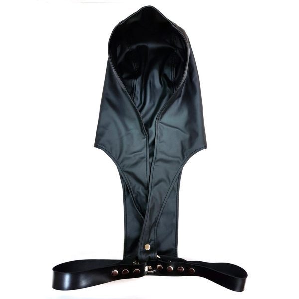 Rouge Leather Harness with Faux Leather Hoodie - Image 2