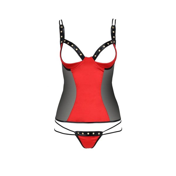 Passion Midori Red And Black Corset - Image 3