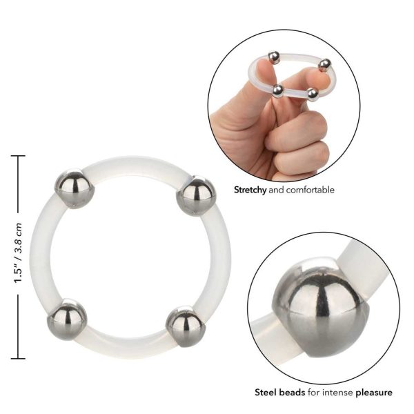 Steel Beaded Silicone Ring Large - Image 2