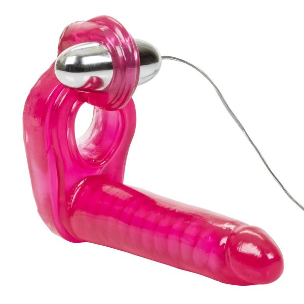 Ultimate Triple Stimulator Vibrating Cock Ring With Dong - Image 3