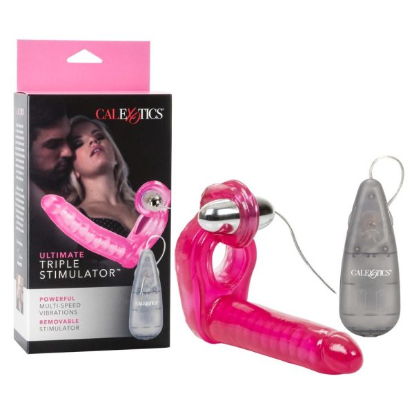 Ultimate Triple Stimulator Vibrating Cock Ring With Dong - Image 4