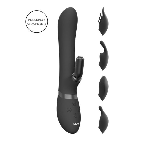 Double Action Interchangeable Rabbit Vibrator