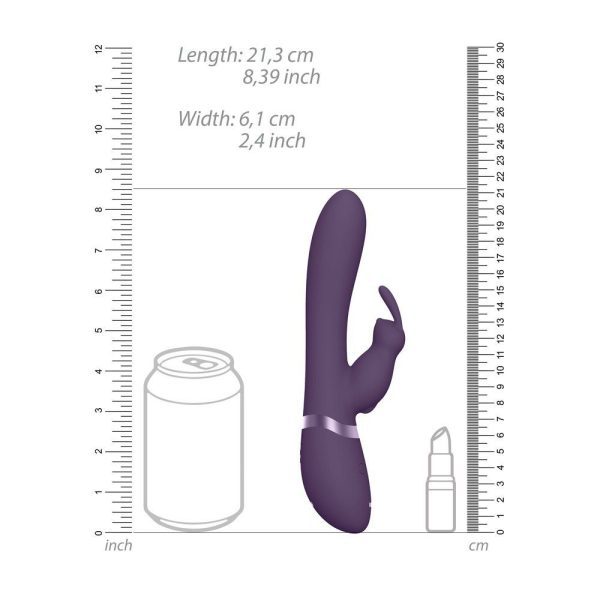 Vive Taka Triple Action Automatic Inflatable Vibrator Purple - Image 3